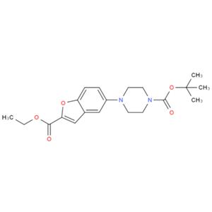 5-(4-叔丁氧羰基-哌嗪-1-基)苯并呋喃-2-甲酸乙酯,Ethyl 5-(4-tert-butoxycarbonyl-1-piperazinyl)benzofuran-2-carboxylate