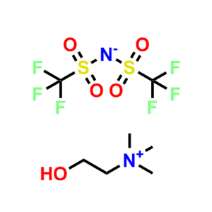 2-羟基-N,N,N-三甲基乙铵 1,1,1-三氟-N-[(三氟甲基)磺酰基]甲磺酰胺盐