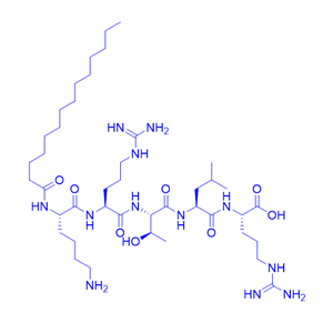蛋白激酶C(PKC)抑制剂多肽N-m-KRTLR/125678-68-4/Myristoyl-Lys-Arg-Thr-Leu-Arg-OH