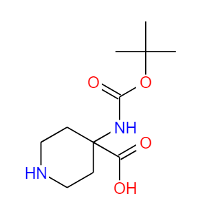 N-Boc-氨基-哌啶基-1,1-羧酸,4-((tert-Butoxycarbonyl)amino)piperidine-4-carboxylic acid