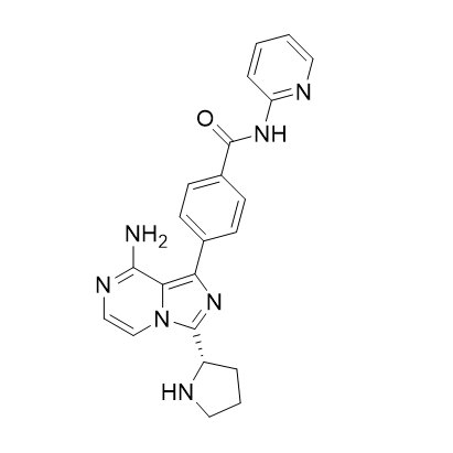 4-[8-氨基-3-(2S)-2-吡咯烷基咪唑并[1,5-a]吡嗪-1-基]-N-2-吡啶基苯甲酰胺,4-[8-Amino-3-(2S)-2-pyrrolidinylimidazo[1,5-a]pyrazin-1-yl]-N-2-pyridinylbenzamide