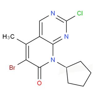 6-溴-2-氯-8-环戊基-5-甲基-吡啶并[2,3-D]嘧啶-7(8H)-酮,6-broMo-2-chloro-8-cyclopentyl-5-Methylpyrido[2,3-d]pyriMidin-7(8H)-one