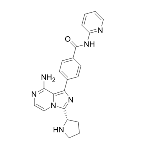 4-[8-氨基-3-(2S)-2-吡咯烷基咪唑并[1,5-a]吡嗪-1-基]-N-2-吡啶基苯甲酰胺