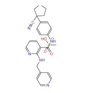 N-[4-(1-氰基环戊基)苯基]-2-[(4-吡啶甲基)氨基]-3-吡啶甲酰胺甲磺酸盐
