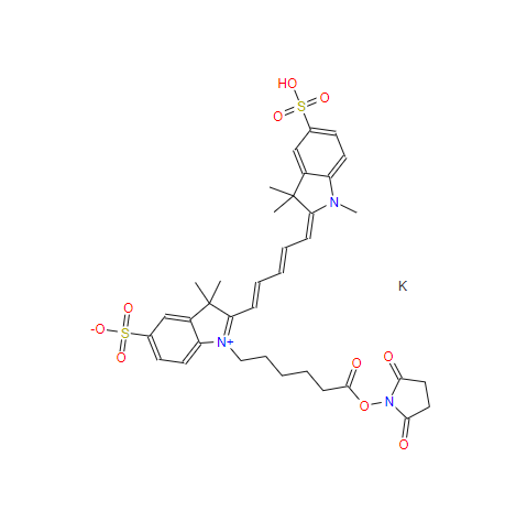 Sulfo-Cy5 NHS酯,MeCY5-NHS ester potassium