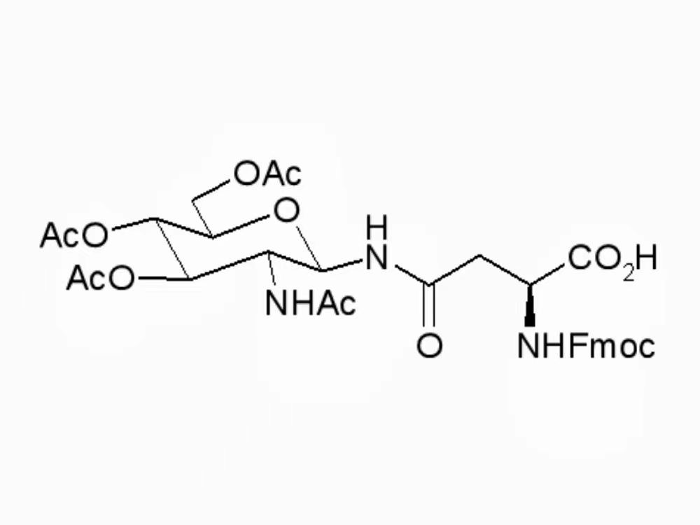 N-(9-芴甲氧羰基)-N'-(2-乙酰氨基-2-脱氧-3,4,6-三-O-乙酰基-BETA-D-吡喃葡萄糖基)-L-天冬酰胺,Fmoc-Asn(GlcNAc(Ac)3-β-D)-OH