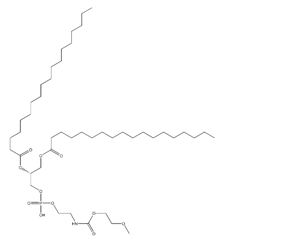 MPEG2000-DSPE钠盐,[(2R)-2,3-di(octadecanoyloxy)propyl] 2-(2-methoxyethoxycarbonylamino)ethyl phosphate