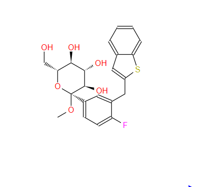 甲基 1-C-[3-(苯并[B]噻吩-2-基甲基)-4-氟苯基]-ALPHA-D-吡喃葡萄糖苷,Methyl 1-C-[3-(benzo[b]thien-2-ylMethyl)-4-fluorophenyl]-