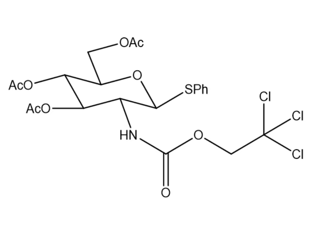 苯基 3,4,6-三-O-乙酰基-2-脱氧-1-硫代-2-(2,2,2-三氯乙氧基甲酰胺基)-β-D-吡喃葡萄糖苷,Phenyl 3,4,6-Tri-O-acetyl-2-deoxy-1-thio-2-(2,2,2-trichloroethoxyformamido)-β-D-glucopyranoside