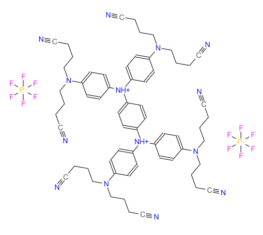 N、 N，N''，N''-四[4-双（3-氰基丙基）氨基苯基]-对苯二胺鎓二六氟磷酸盐,N,N,N'',N''-TETRAKIS[4-BIS(3-CYANOPROPYL)AMINOPHENYL]-P-PHENYLENEDIAMINIUM DIHEXAFLUOROPHOSPHATE