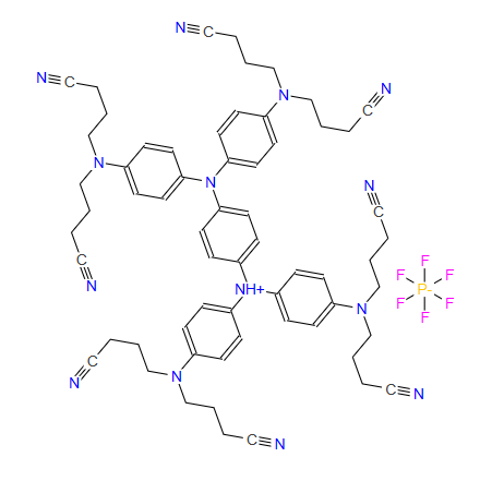 N、 N，N''，N''-四[4-双（3-氰基丙基）氨基苯基]-对苯二胺六氟磷酸盐,N,N,N'',N''-TETRAKIS[4-BIS(3-CYANOPROPYL)AMINOPHENYL]-P-PHENYLENEDIAMINIUM HEXAFLUOROPHOSPHATE