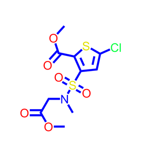 5-氯-3-(N-乙酸甲酯-N-甲基氨基磺酰基)-噻吩-2-甲酸甲酯 70374-38-8