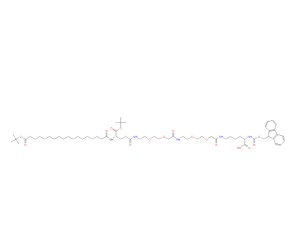 索马鲁肽中间体,Fmoc-L-Lys[Oct-(otBu)-Glu-(otBu)-AEEA-AEEA]-OH