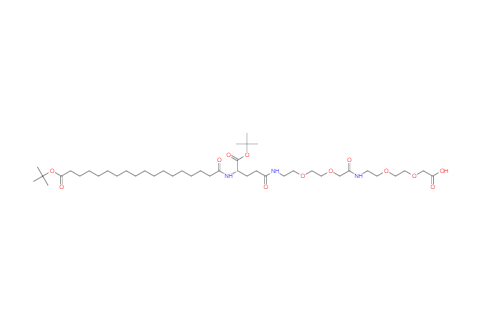 索玛鲁肽侧链,(S)-22-(Tert-butoxycarbonyl)-10,19,24-trioxo-3,6,12,15-tetraoxa-9,18,23-triazahentetracontane-1,41-dioic acid
