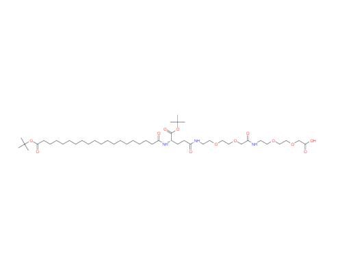 (S)-22-(叔丁氧羰基)-45,45-二甲基-10,19,24,43-四氧代-3,6,12,15,44-五氧杂-9,18,23-三氮杂四十六烷酸,C20-OtBu-Glu(OtBu)-AEEA-AEEA-OH