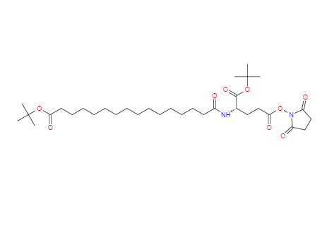 叔丁基十六烷二酰基- L-GLU (OSU) -OTBU,1-(tert-butyl) 5-(2,5-dioxopyrrolidin-1-yl) (16-(tert-butoxy)-16-oxohexadecanoyl)-L-glutamate