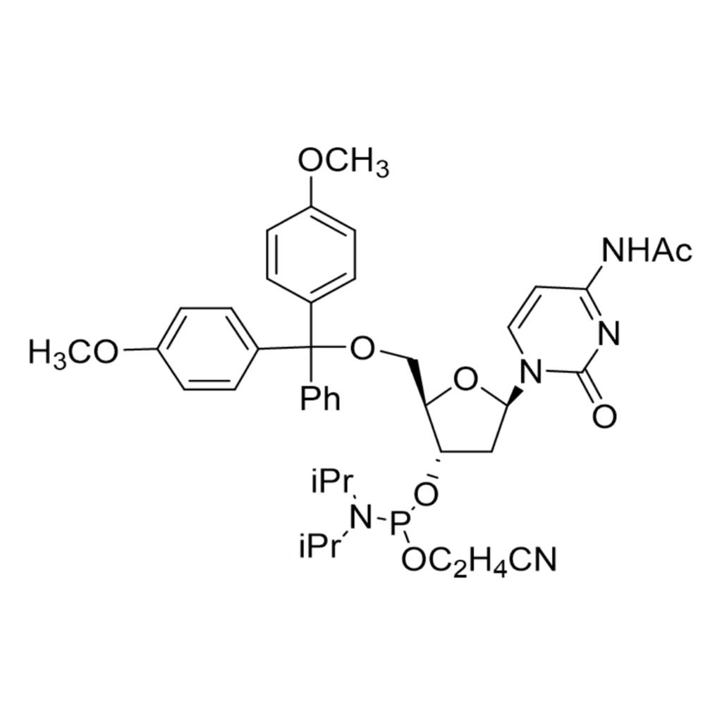 AC-DC亚磷酰胺单体,(2R,3S,5R)-5-(4-ACETAMIDO-2-OXOPYRIMIDIN-1(2H)-YL)-2-((BIS(4-METHOXYPHENYL)(PHENYL)METHOXY)METHYL)TETRAHYDROFURAN-3-YL 2-CYANOETHYL DIISOPROPYLPHOSPHORAMIDITE