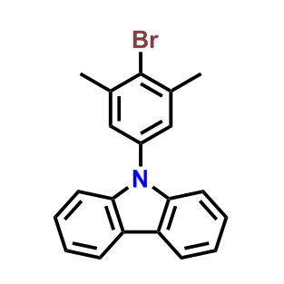 9-（4-溴-3,5-二甲基苯基）-9H-咔唑,9-(4-bromo-3,5-dimethylphenyl)-9H-carbazole