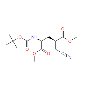 2-叔丁氧基羰基氨基-4-氰甲基 - 戊二酸二甲酯,(4R)-N-(tert-Butyloxycarbonyl)-4-(cyanoMethyl)-L-glutaMic Acid 1,5-DiMethyl Ester
