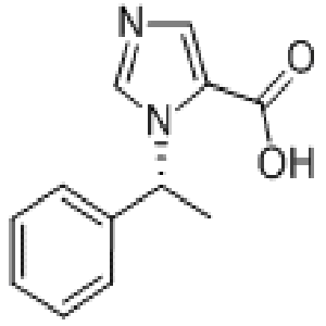 (R)-2-巯基-1-(1-苯基乙基)-1H-咪唑-5-羧酸