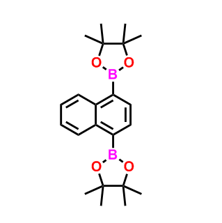 4,4,5,5-四甲基-2-[4-（4,4,5,-5-四甲基-1,3,2-二氧雜硼烷-2-基）萘-1-基]-1,3,2-二氧雜硼烷,1,4-bis(4,4,5,5-tetramethyl-1,3,2-dioxaborolan-2-yl)naphthalene