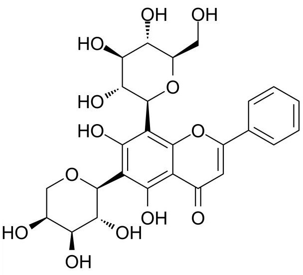 白楊素-6-C-阿拉伯糖-8-C-葡萄糖苷,Chrysin 6-C-arabinoside 8-C-glucoside