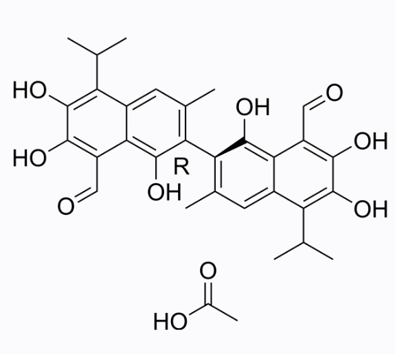 (-)-Gossypol acetic acid;(R)-Gossypol acetic acid;(R)-(-)-Gossypol acetic acid;AT-101 (acetic acid);AT101