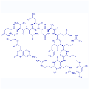 荧光共振能量转移 FRET底物多肽/438625-61-7/MCA-SEVNLDAEFR-K(Dnp)-RR,amide
