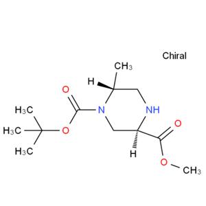 (3R,6R)-1-叔丁基 3-甲基-6-甲基哌嗪-1,3-二甲酸酯,1-Tert-butyl 3-methyl (3R,6R)-6-methylpiperazine-1,3-dicarboxylate