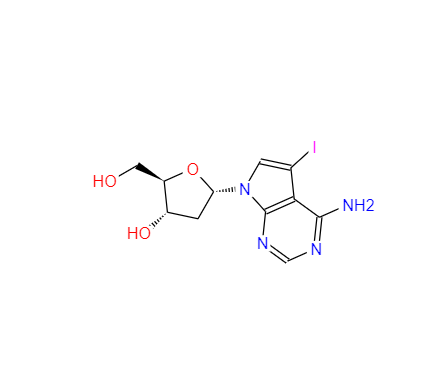 (2R,3S,5R)-5-(4-氨基-5-碘-7H-吡咯并[2,3-d]嘧啶-7-基)-2-(羟甲基)四氢呋喃-3-醇,7-DEAZA-7-IODO-2'-DEOXYADENOSINE
