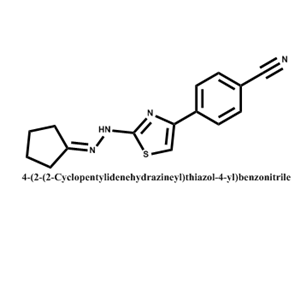 4-(2-(2-环戊基亚基肼基)噻唑-4-基)苯甲腈