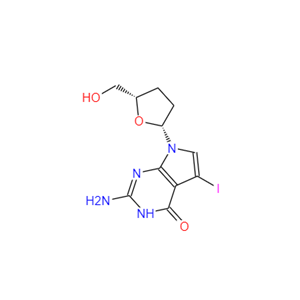 2-氨基-3,7-二氢-5-碘-7-[(2R,5S)-四氢-5-(羟基甲基)-2-呋喃基]-4H-吡咯并[2,3-D]嘧啶-4-酮,7-Iodo-2