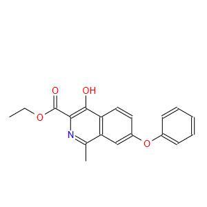 1-甲-4-羟基-7-苯氧基异喹啉-3-甲酸乙酯,4-Hydroxy-1-methyl-7-phenoxy-3-isoquinolinecarboxylic acid ethyl ester