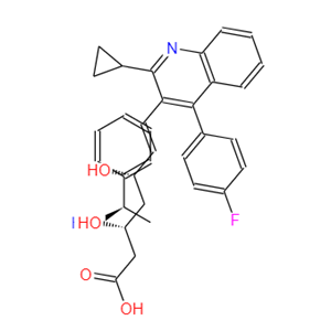 (3R,5S)-7-[2-环丙基-4-(4-氟苯基)-3-喹啉-基]-3,5-二羟基-6-庚酸(+)苯乙胺