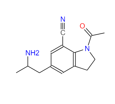 1-乙酰基-5-(2-氨基丙基)-2,3-二氢-7-氰基吲哚,1-Acetyl-5-(2-aminopropyl)-2,3-dihydro-1H-indole-7-carbonitrile