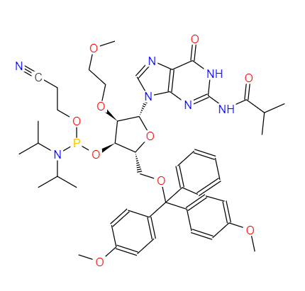 2'-O-MOE-G(iBu) 亚磷酰胺单体,DMT-2μ-O-Me-rG(ib) amidite