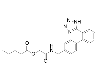 氯沙坦钾杂质13,2-(((2'-(1H-tetrazol-5-yl)-[1,1'-biphenyl]-4-yl)methyl)amino)-2-oxoethyl pentanoate