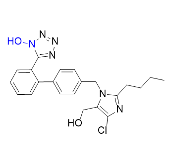 氯沙坦鉀雜質(zhì)16,5-(4'-((2-butyl-4-chloro-5-(hydroxymethyl)-1H-imidazol-1-yl)methyl)-[1,1'-biphenyl]-2-yl)-1H-tetrazol-1-ol