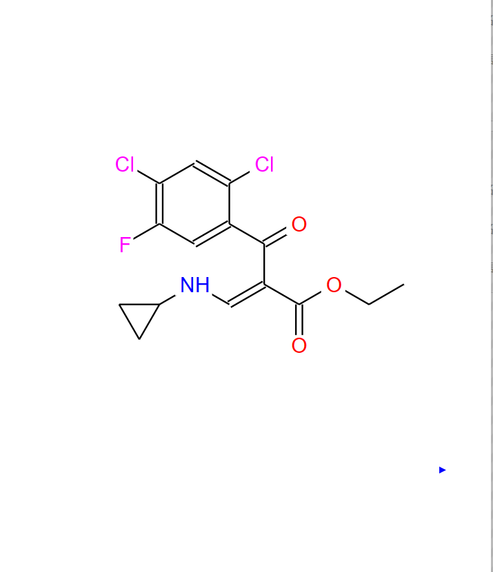 2-(2,4-二氯-5-氟苯甲?；?-3-環(huán)丙胺基丙烯酸乙酯,Ethyl 3-(cyclopropylamino)-2-(2,4-dichloro-5-fluorobenzoyl)acrylate