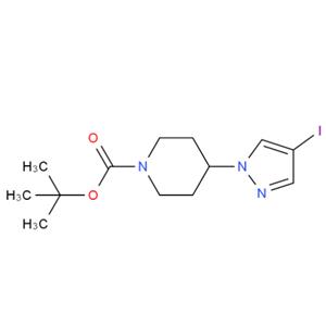 4-(4-碘-1H-吡唑-1-基)-1-哌啶羧酸-1,1-二甲基乙酯,1-Piperidinecarboxylic acid, 4-(4-iodo-1H-pyrazol-1-yl)-, 1,1-dimethylethyl ester