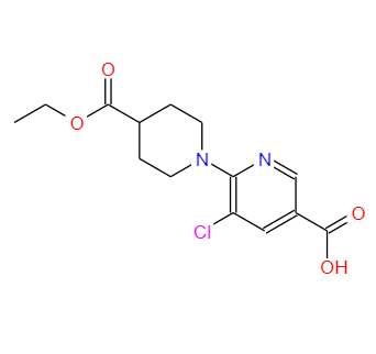 阿伐曲泊帕中间体,5-Chloro-6-[4-(ethoxycarbonyl)piperidino]nicotinic acid