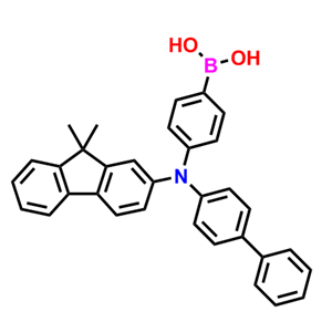 4-（4-[1,1,-联基苯]（9,9-二甲基-9H-芴）-2-氨基）苯硼酸