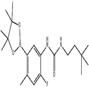 1-(3,3-二甲基丁基)-3-(2-氟-4-甲基-5-(4,4,5,5-四甲基-1,3,2-二氧硼戊烷-2-基)苯基)脲,1-(3,3-Dimethylbutyl)-3-(2-fluoro-4-methyl-5-(4,4,5,5-tetramethyl-1,3,2-dioxaborolan-2-yl)phenyl)urea