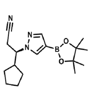 (R)-3-环戊基-3-(4-(4,4,5,5-四甲基-1,3,2-二氧硼杂环戊烷-2-基)-1H-吡唑-1-基)丙腈,(R)-3-cyclopentyl-3-(4-(4,4,5,5-tetraMethyl-1,3,2-dioxaborolan-2-yl)-1H-pyrazol-1-yl)propanenitrile