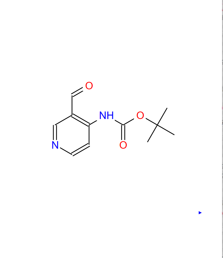 N-叔丁氧羰基-4-氨基-3-吡啶甲醛,TERT-BUTYL 3-FORMYLPYRIDIN-4-YLCARBAMATE