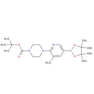 4-[3-甲基-5-(4,4,5,5-四甲基-1,3,2-二氧硼烷)-2-吡啶基]-1-哌嗪羧酸-1,1-二甲基乙酯