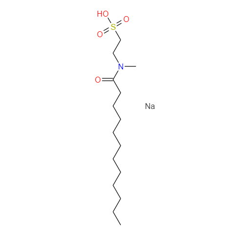 月桂酰基甲基牛磺酸钠,sodium 2-[methyl(1-oxododecyl)amino]ethanesulphonate