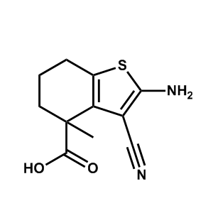 2-氨基-3-氰基-4-甲基-4,5,6,7-四氢苯并[b]噻吩-4-羧酸,2-Amino-3-cyano-4-methyl-4,5,6,7-tetrahydrobenzo[b]thiophene-4-carboxylic acid