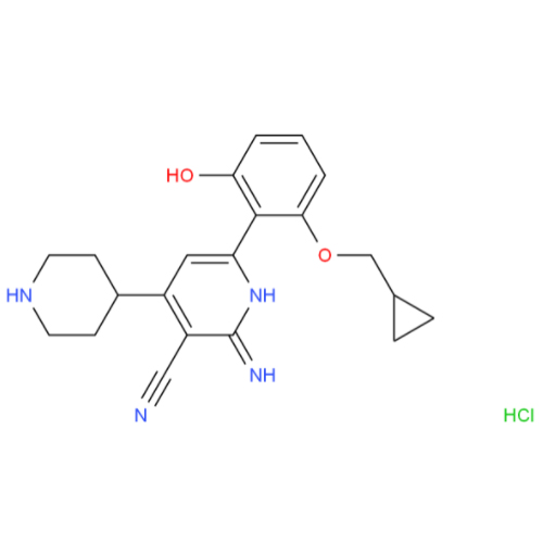 2-氨基-6-[2-(环丙基甲氧基)-6-羟基苯基]-4-(4-哌啶基)-3-吡啶甲腈盐酸盐,2-Amino-6-[2-(cyclopropylmethoxy)-6-hydroxyphenyl]-4-(4-piperidinyl)-3-pyridinecarbonitrile hydrochloride
