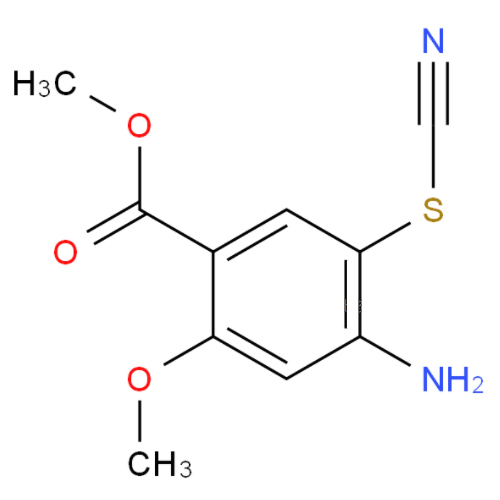 2-甲氧基-4-氨基-5-硫氰基苯甲酸甲酯,Methyl 4-amino-2-methoxy-5-thiocyanobenzoate